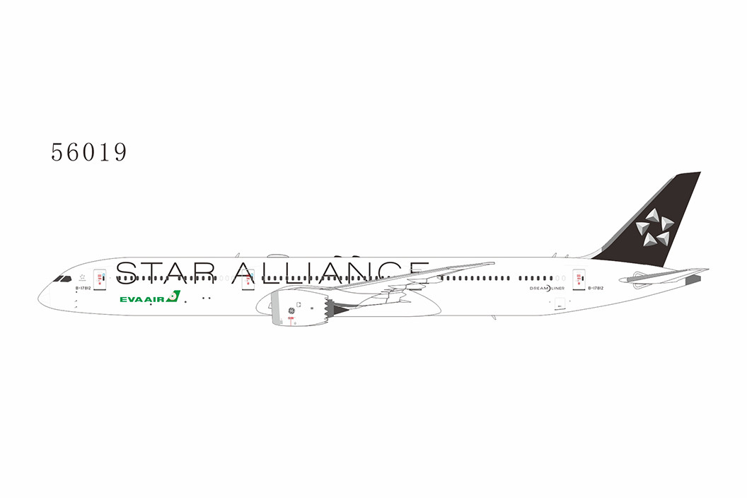 EVA Air 787-10 Dreamliner B-17812 (star alliance) 56019 1:400