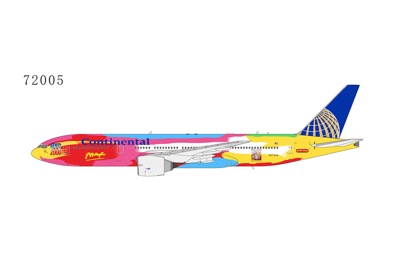 コンチネンタル航空 777-200 ピーターマックス 1/400 1/400 777-200 Continental Airlines B777-200 PETER MAX