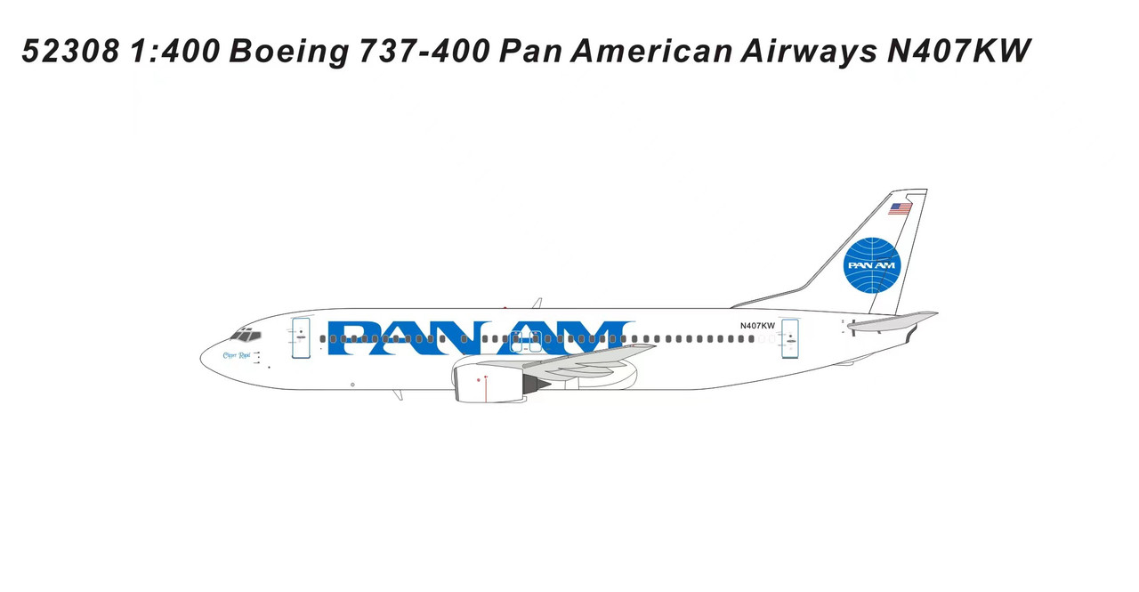 Pan American Airways B737-400 N407KW 52308 1:400