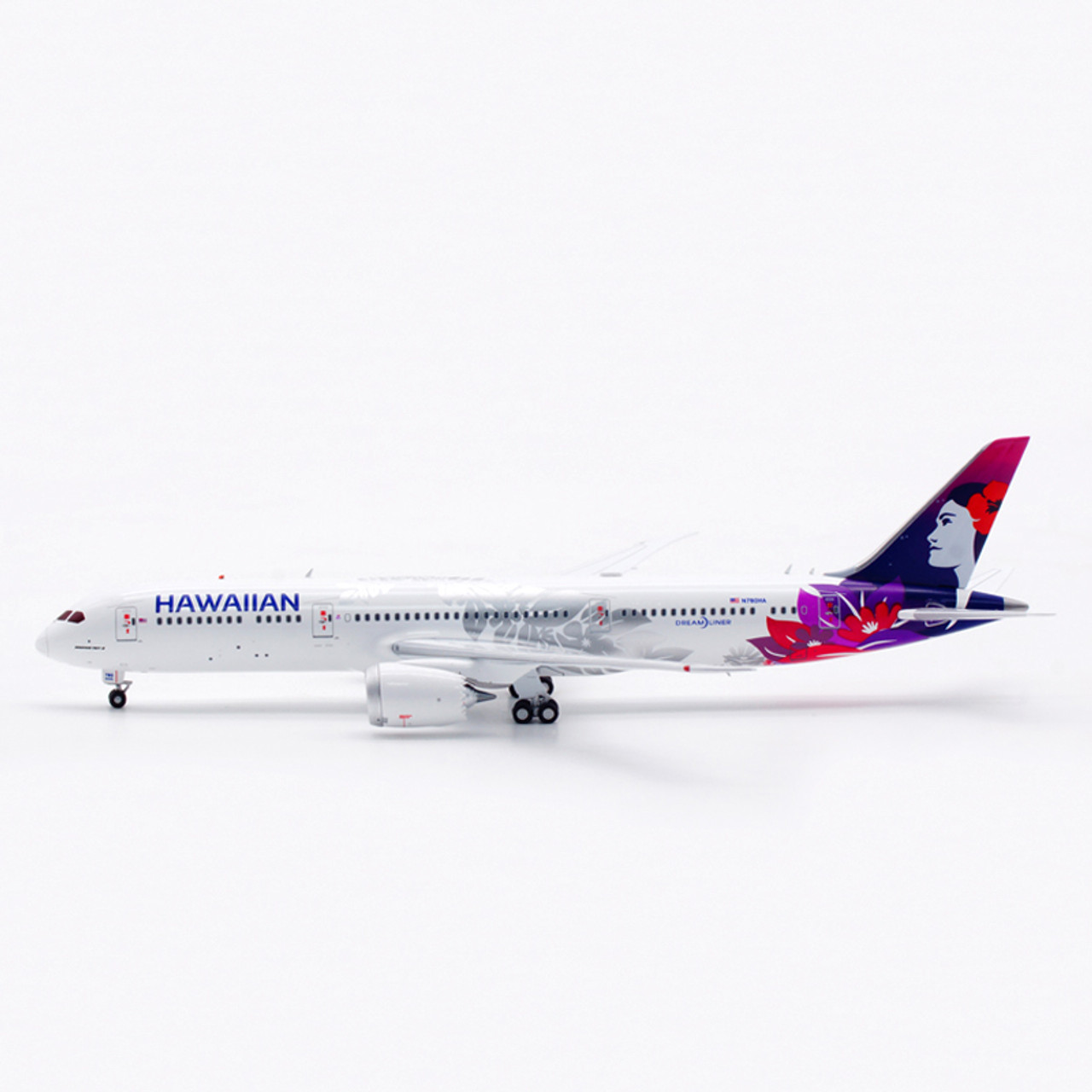 @新品@ハワイアンB787-9特装ジェット1/400 非売品・新商品情報】1/400 B787-9 JAL ハワイ「嵐ジェット