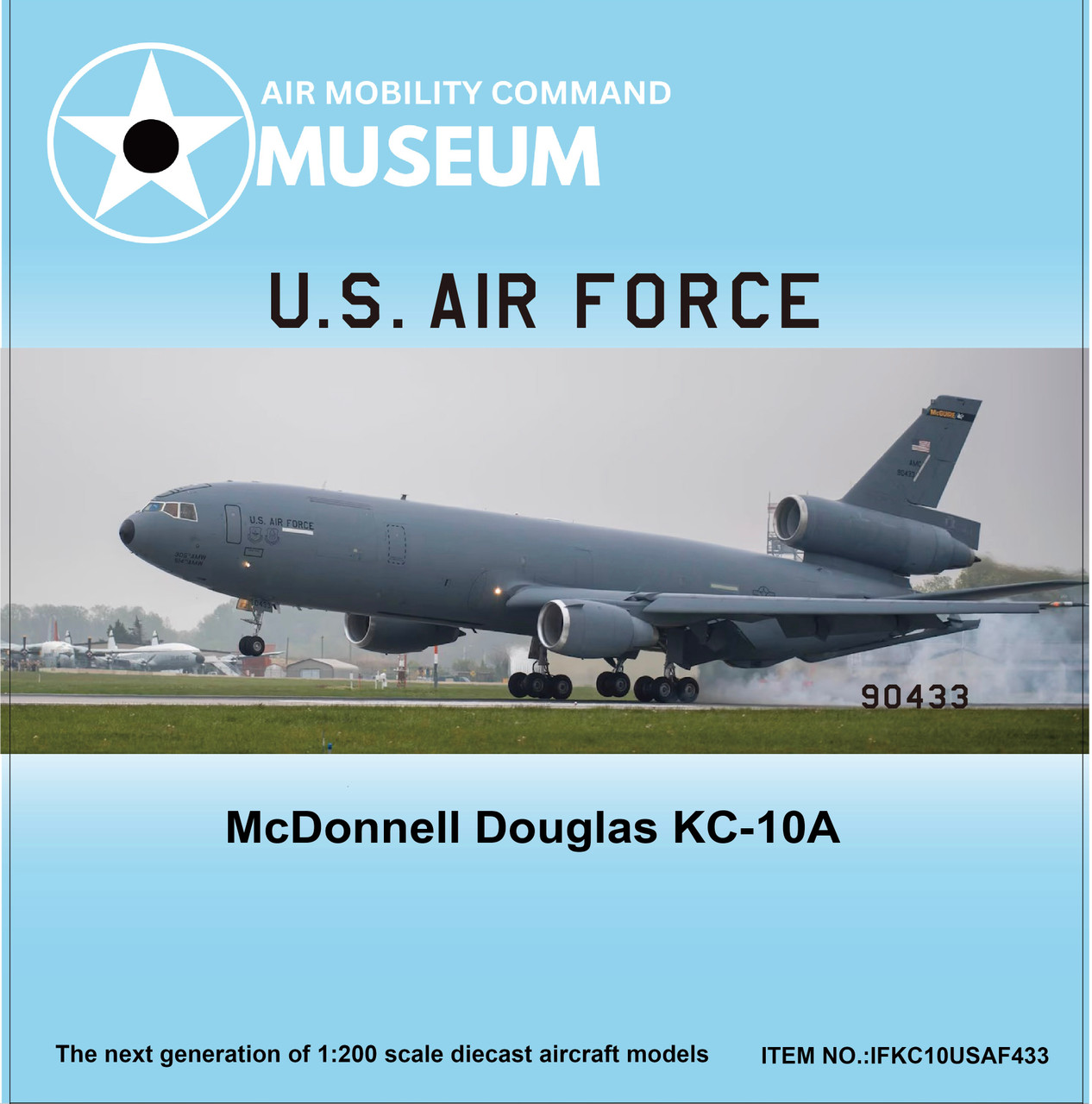 McDonnell Douglas KC-10A 1:200 スケール www.JetCollector.com: USAF KC-10A Travis AFB 'Last flight' w/stand