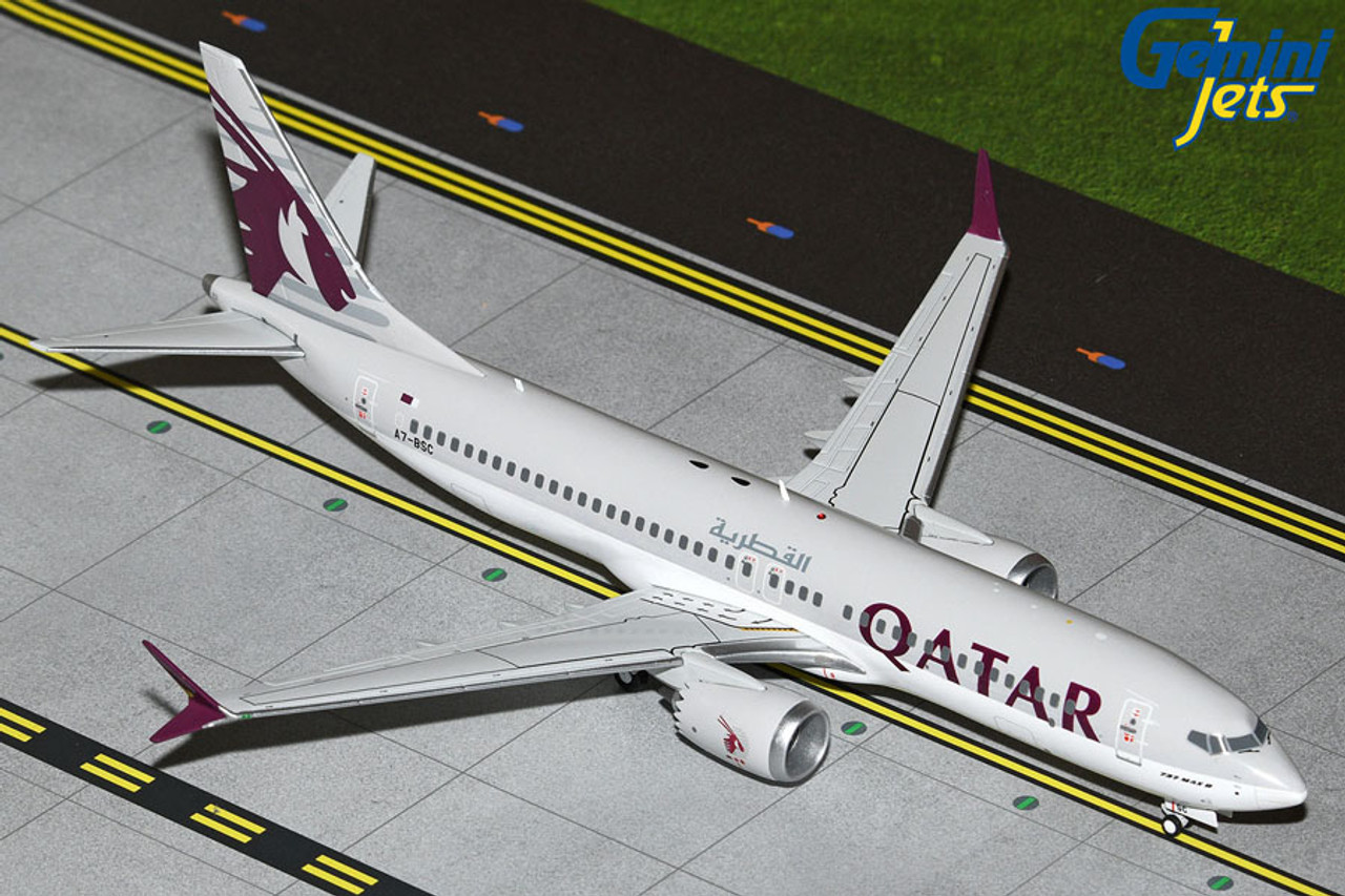 Gemini200 Qatar Airways B737 MAX 8 G2QTR1243 1:200