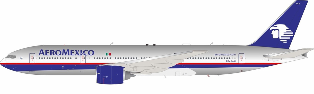 InFlight200 AeroMexico Boeing 777-2Q8/ER N745AM Polished with