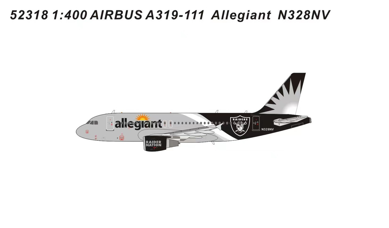 Panda Models ALLEGIANT A319-111 N328NV 52318 1:400