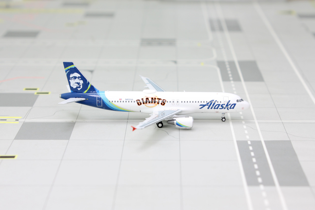 Panda Models Alaska Airlines (Giants) A320-214 N855VA 52316 1:400