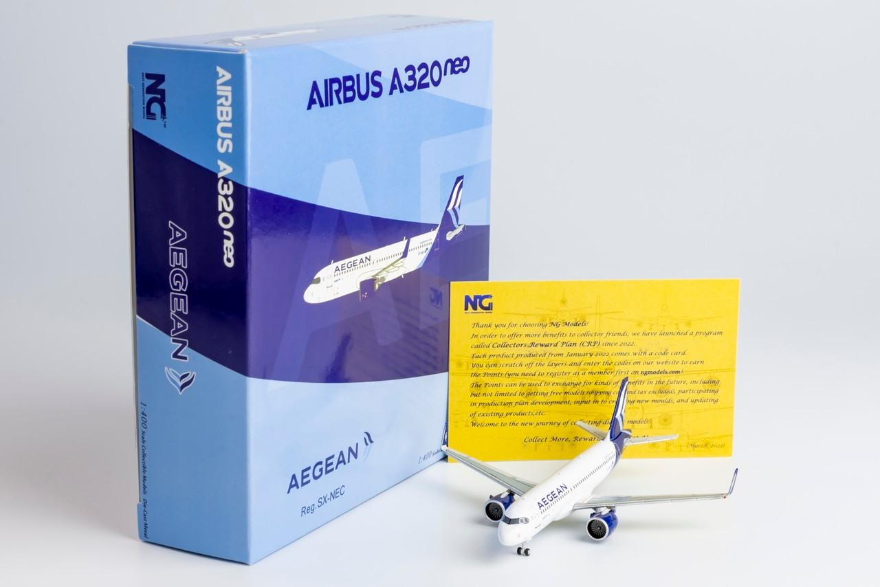 NG Models Aegean Airlines A320neo n/c SX-NEC 15038 1:400