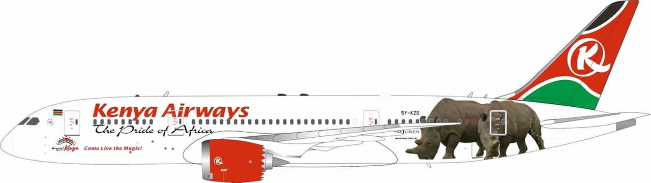 Inflight200 Kenya Airways Boeing 787-8 Dreamliner 5Y-KZD