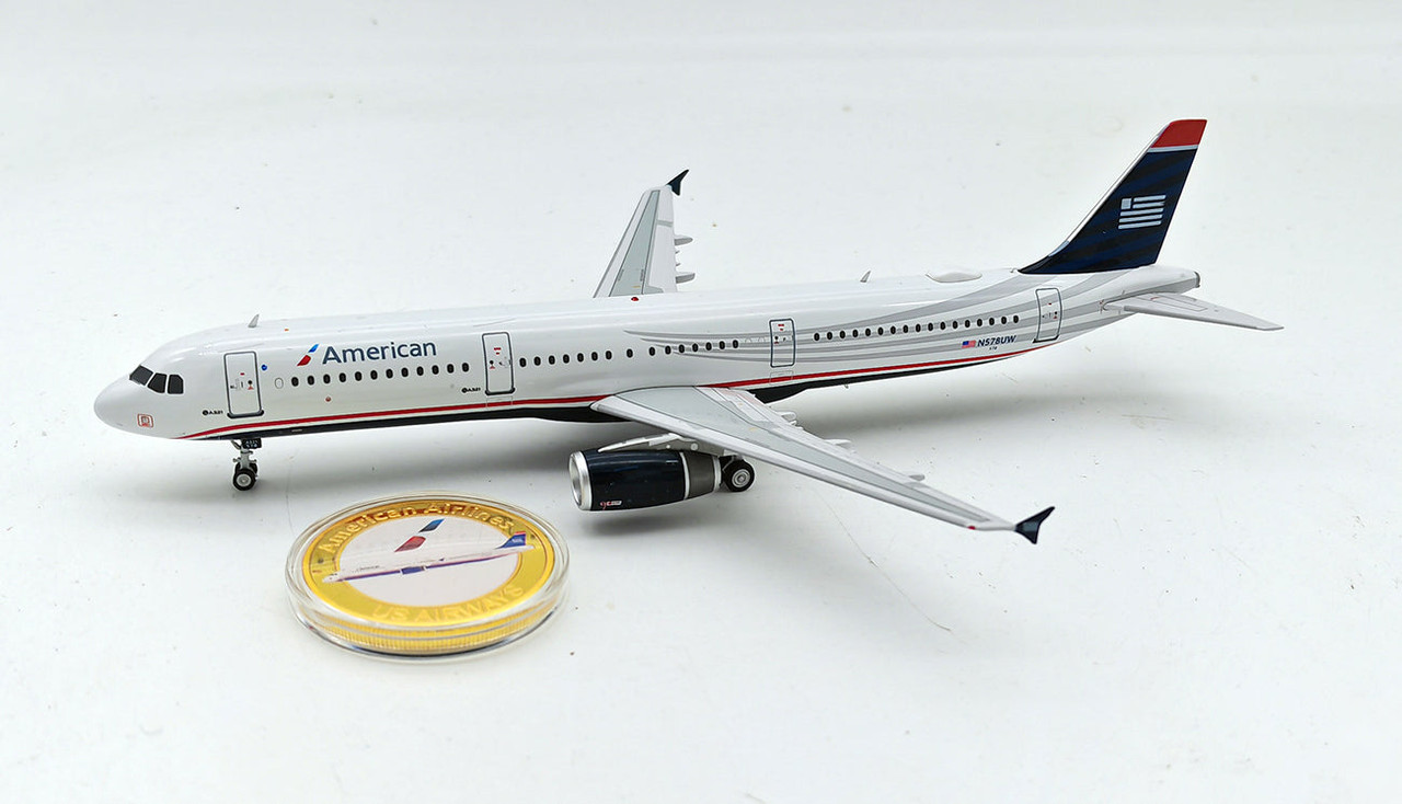 American Airlines Airbus A321-231 N578US with stand and collectors  IF321AA578 1:200