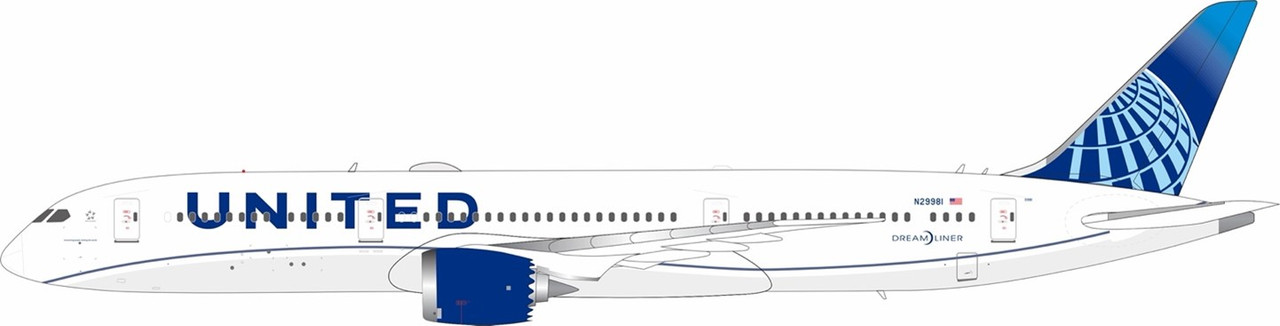 United Airlines 787-9 N29981 With Stand IF789UA1123 1:200