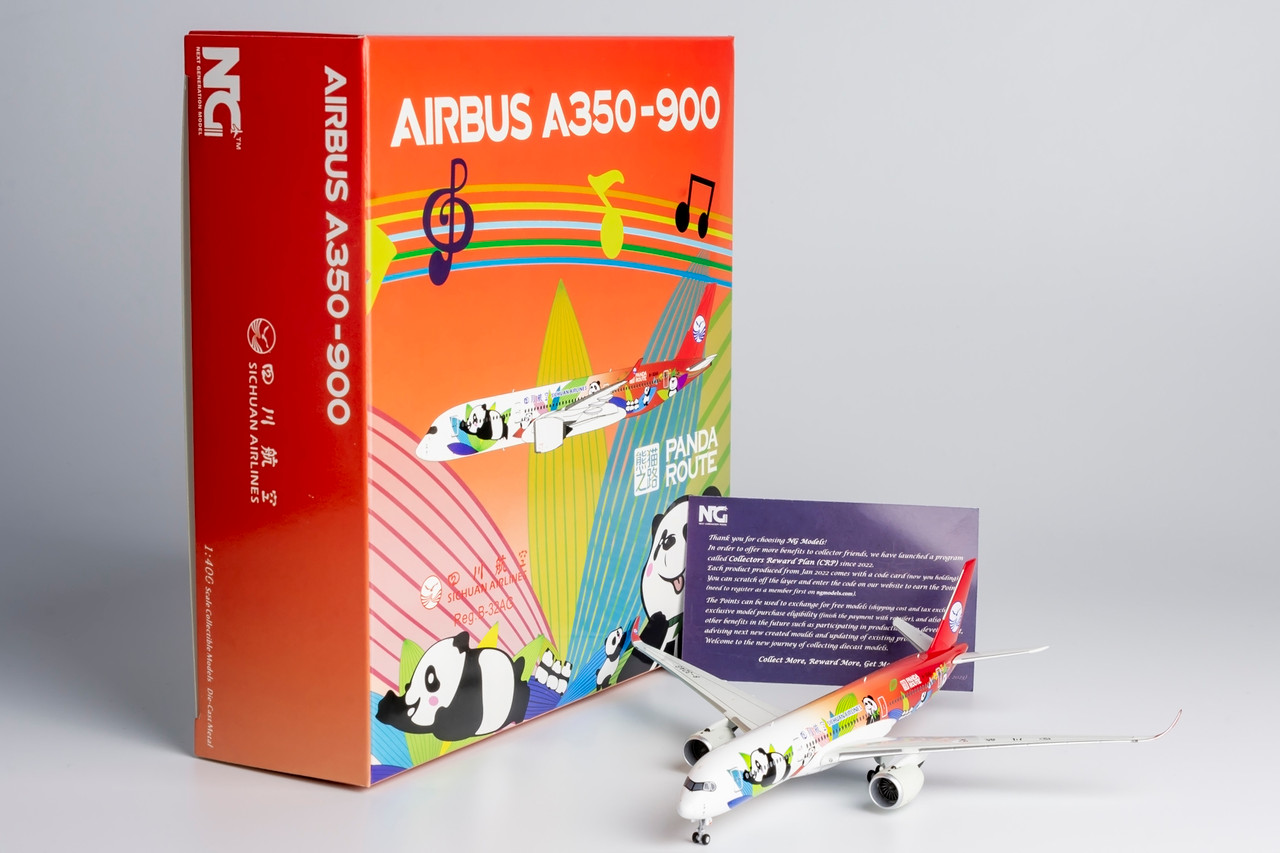 NG Models Sichuan Airlines A350-900 Panda Routes cs B-32AG 39053 1:400