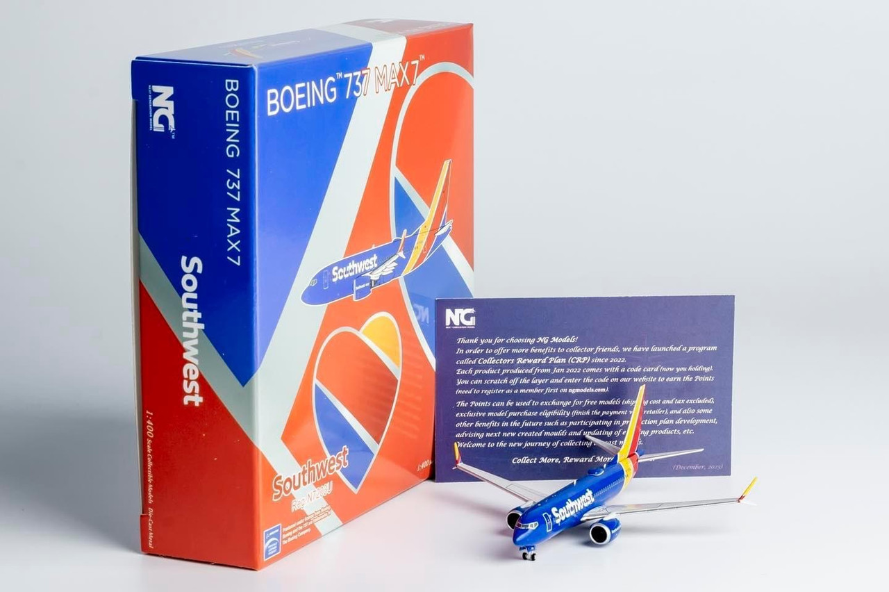 NG Models Southwest Airlines 737 MAX 7 N7203U 87001 1:400