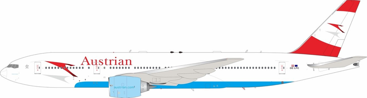 Inflight200 Austrian Airlines Boeing 777-2Z9ER OE-LPC With Stand