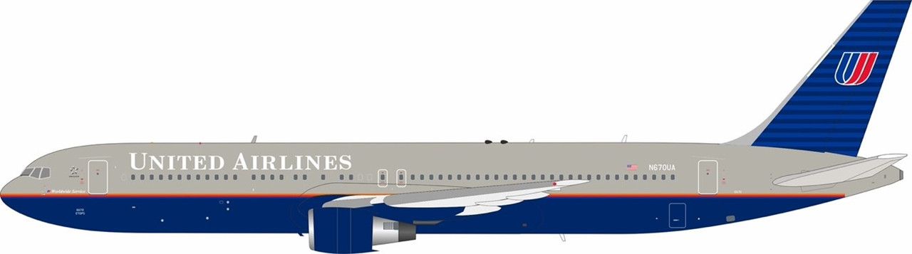 Inflight200 United B767-300 N670UA With Stand IF763UA1223 1:200
