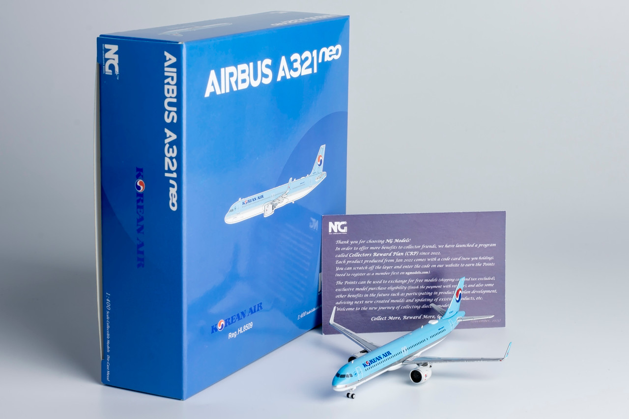 Korean Air エアバスA321 1/200 ＊価格変更 NG Models Korean Air A321neo HL8509 13096 1:400