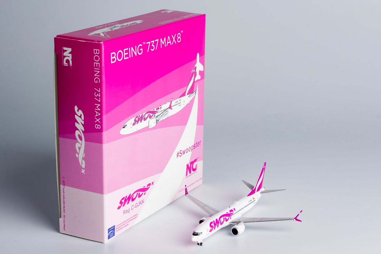 NG Models Swoop Airlines 737 MAX 8 C-GJKK #Swoopster 88021 1:400