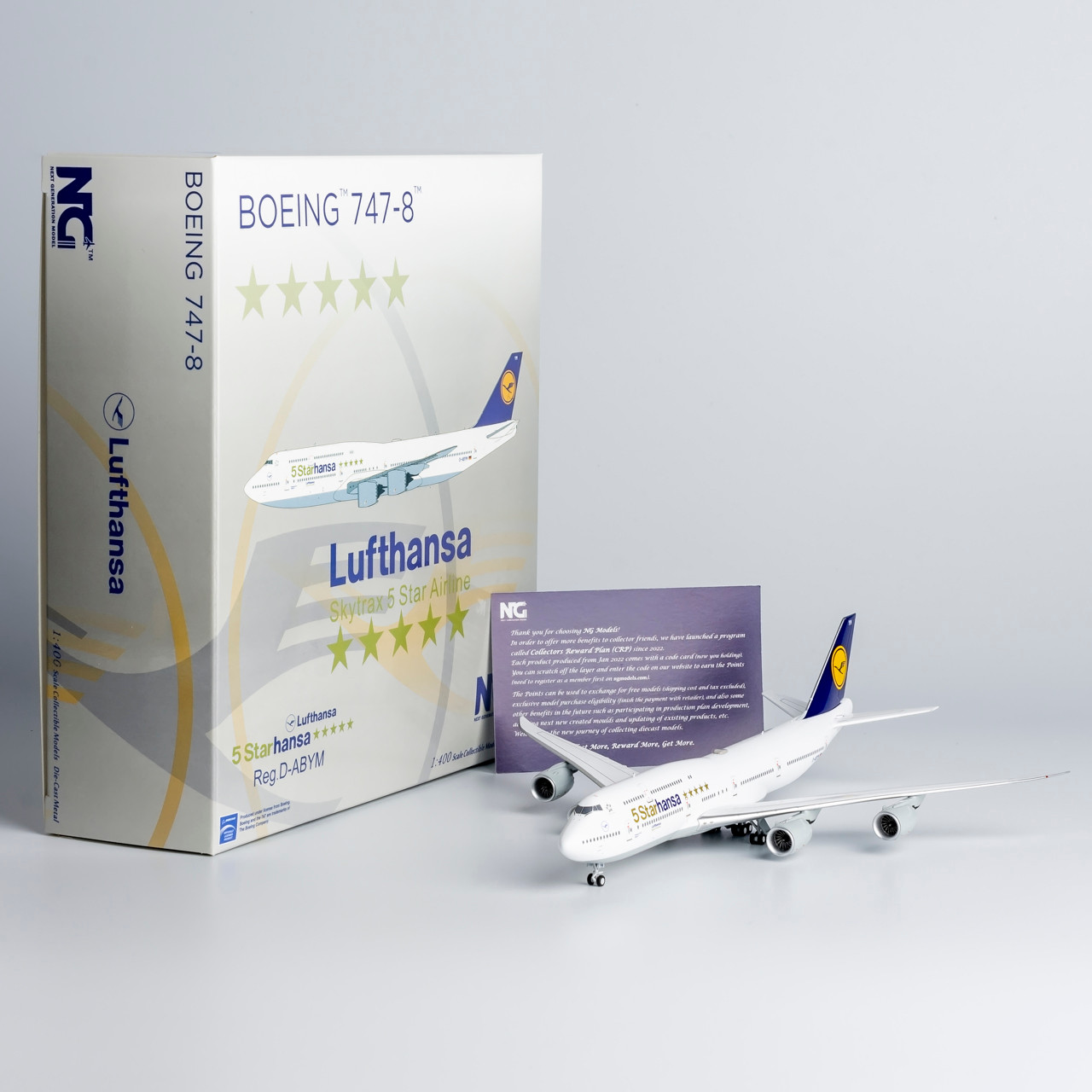 NG Models Lufthansa 747-8 D-ABYM 5 Starhansa titles 78011 1:400