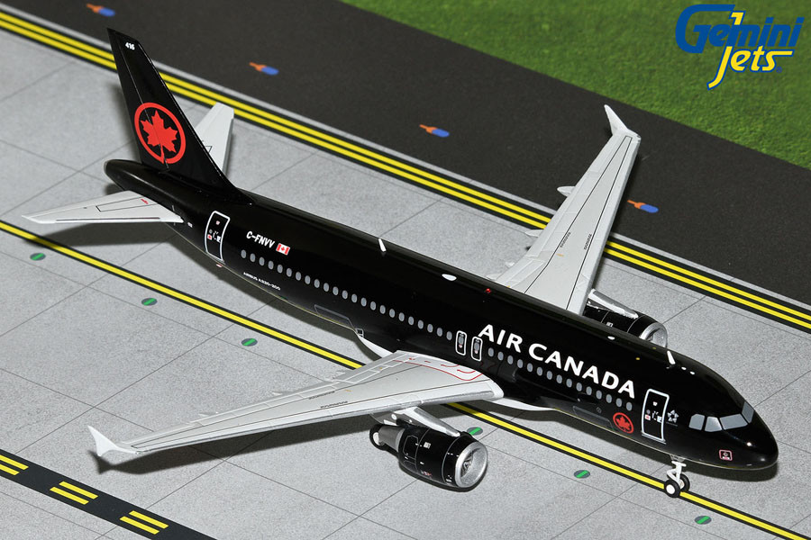Gemini200 Air Canada Jetz A320 black color scheme C-FNVV G2ACA1291