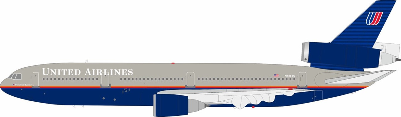 United Airlines McDonnell Douglas DC-10-30 N1853U with stand IF103UA0624  1:200