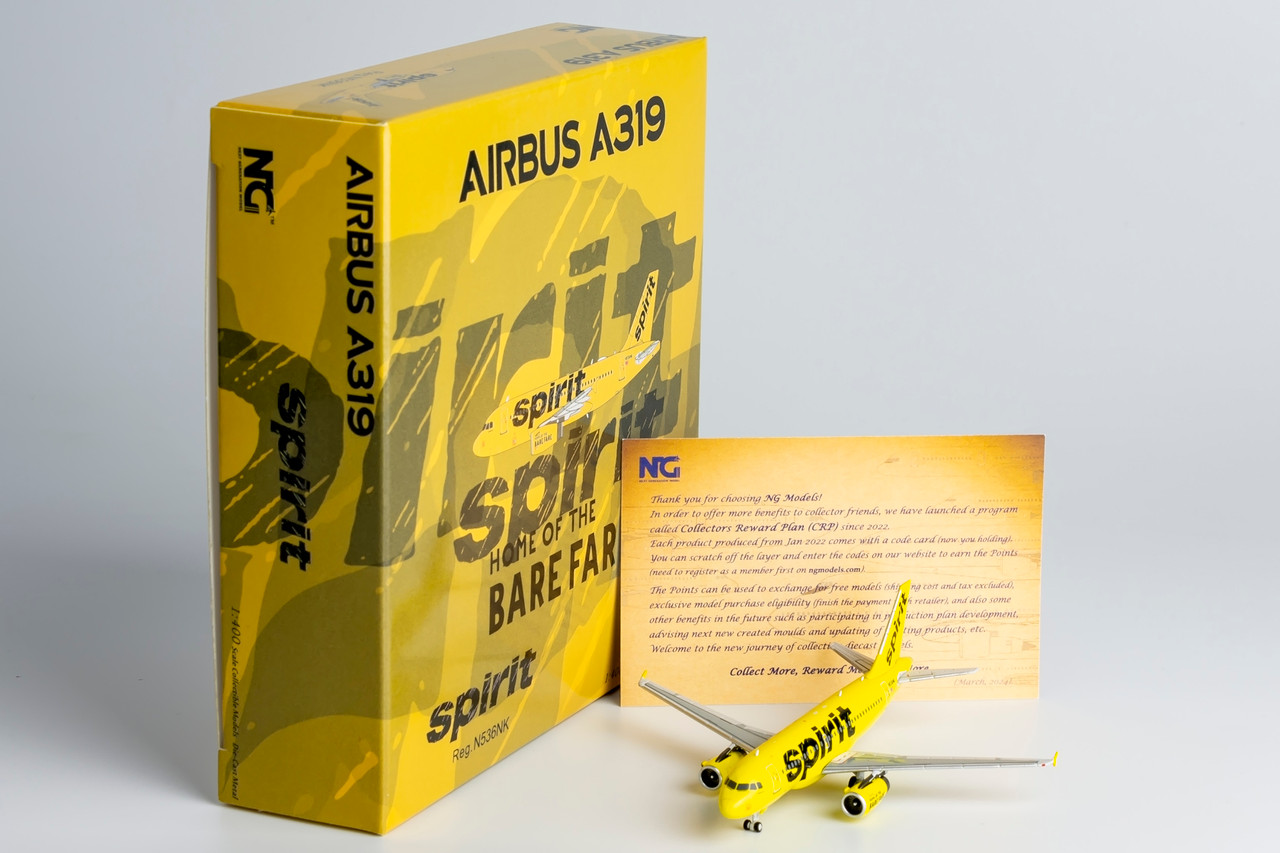 NG Models Spirit Airlines A319-100 N536NK 49023 1:400