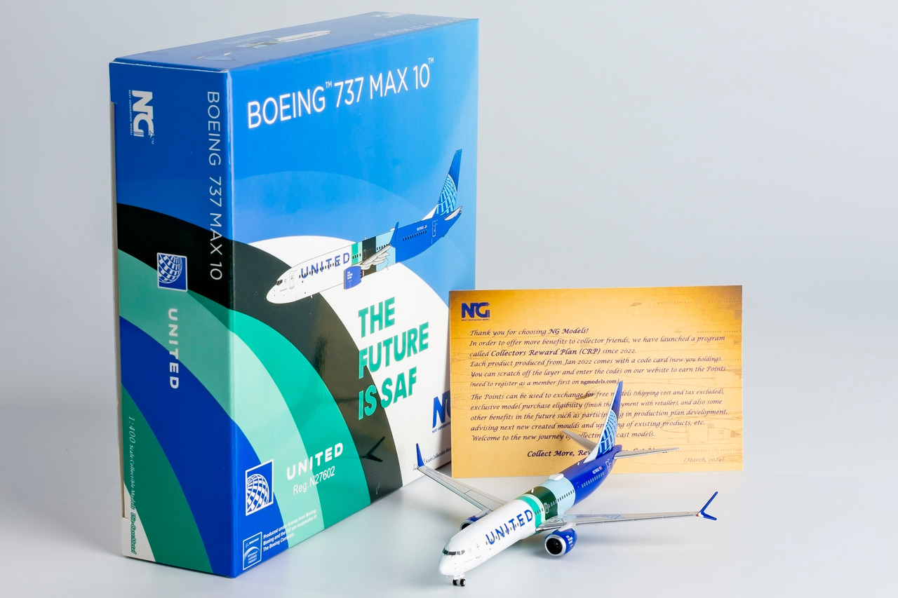 NG Models United Airlines 737 MAX 10 N27602 without 