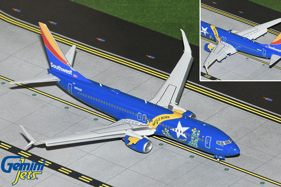 ＮＨ葉月‼️アメリカウエスト航空Ｂ７５７➕ＮＣＡ７４７－８Ｆ二機セット Gemini200 Southwest Airlines B737-800W 