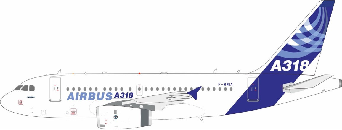 Inflight200 Airbus Airbus A318-121 F-WWIA with stand IF318HOUSE-IA