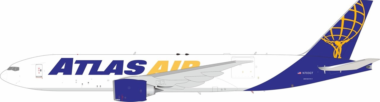 Inflight200 Atlas Air Boeing 777-F16 with stand IF777F5Y1024