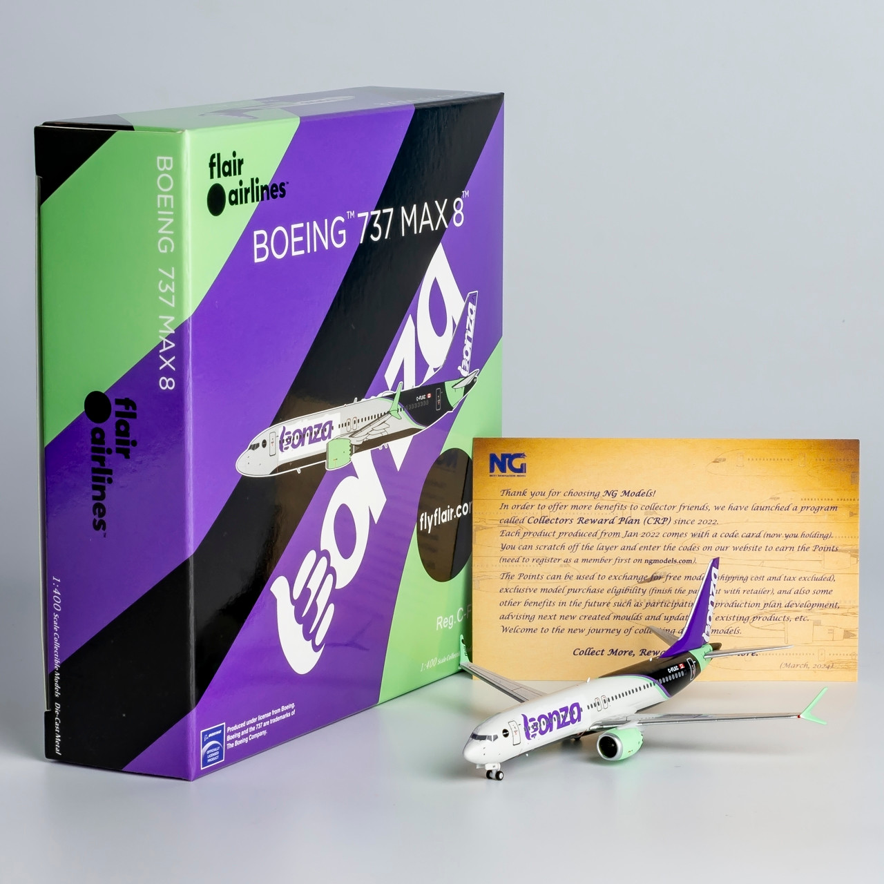 NG Models Flair Airlines(Bonza Airline) 737 MAX 8 hybrid livery C