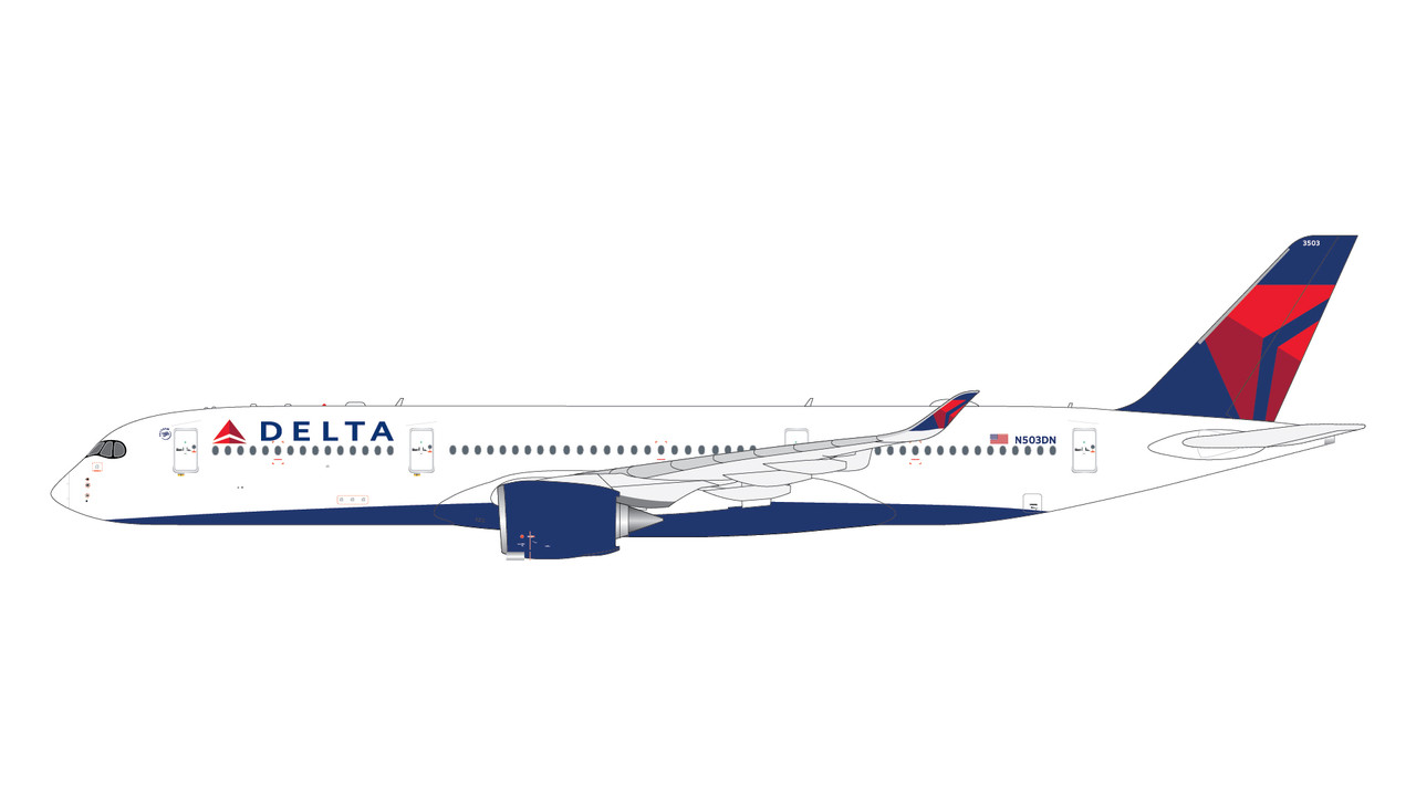 デルタ航空 A350-900 N522DZ 1:400スケール Phoenix Models Delta Air Lines Airbus A350-900 LA28 N522DZ