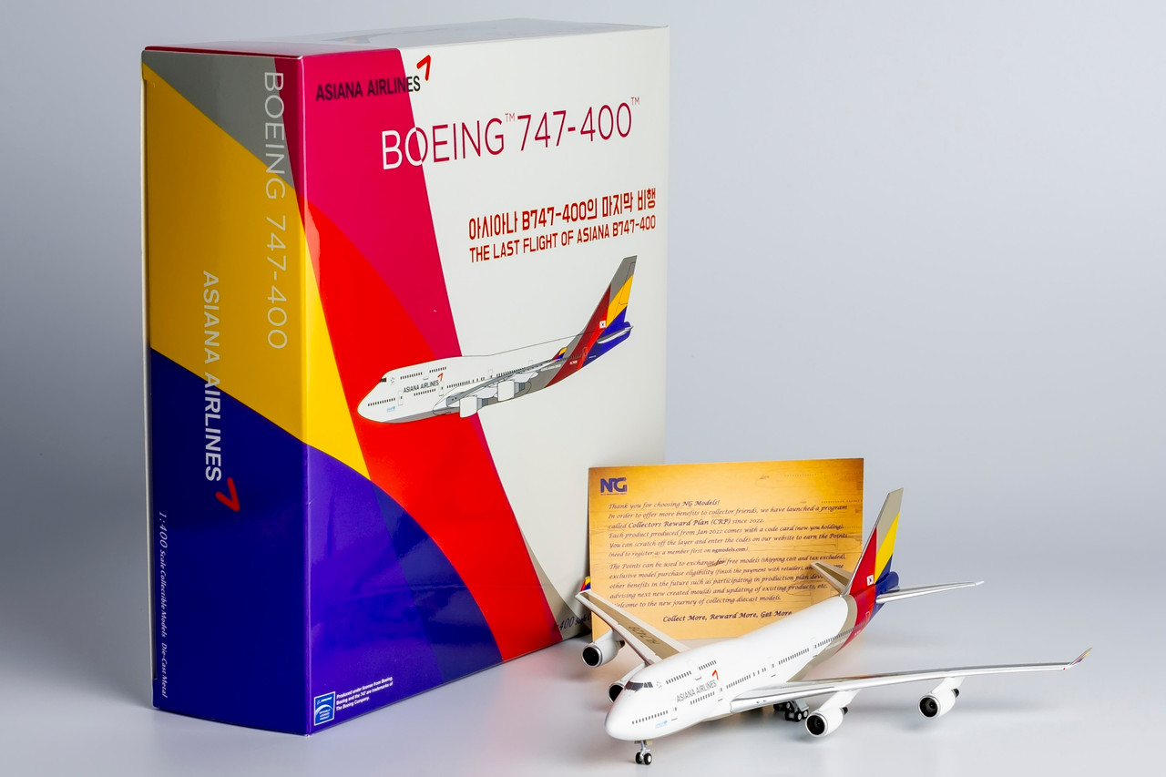NG Lite Asiana Airlines 747-400 Farewell Flight HL7428 AAR007 1:400