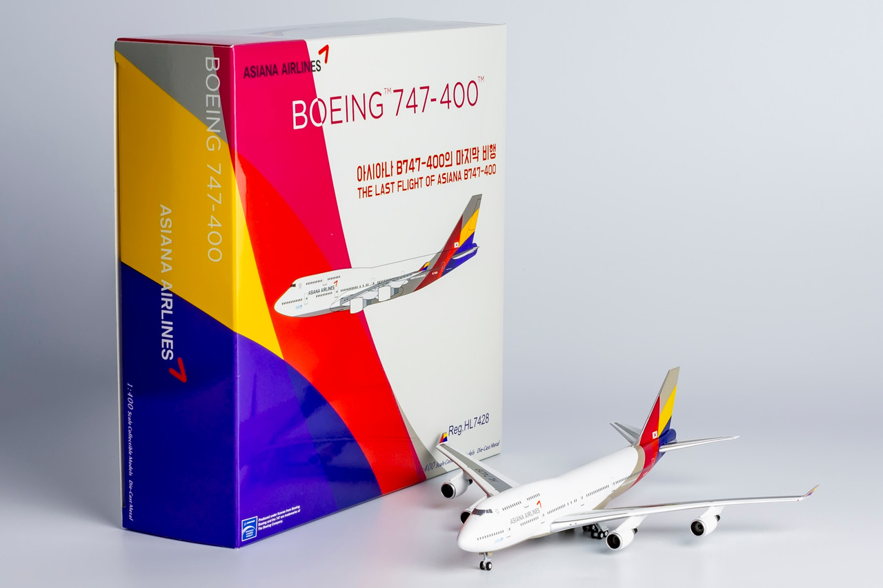 NG Lite Asiana Airlines 747-400 Farewell Flight HL7428 AAR007 1:400