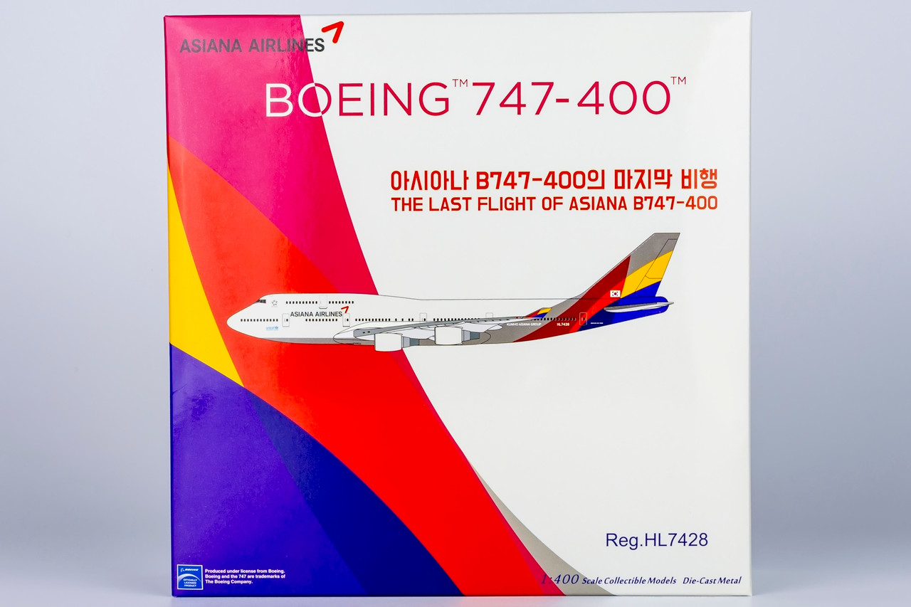 NG Lite Asiana Airlines 747-400 Farewell Flight HL7428 AAR007 1:400