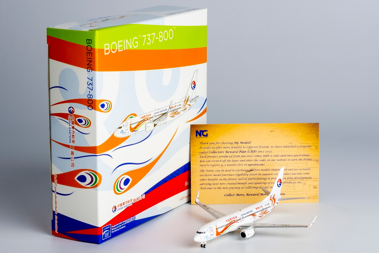 NG Model China Eastern Airlines 737-800/w Yunnan Peacock (orange