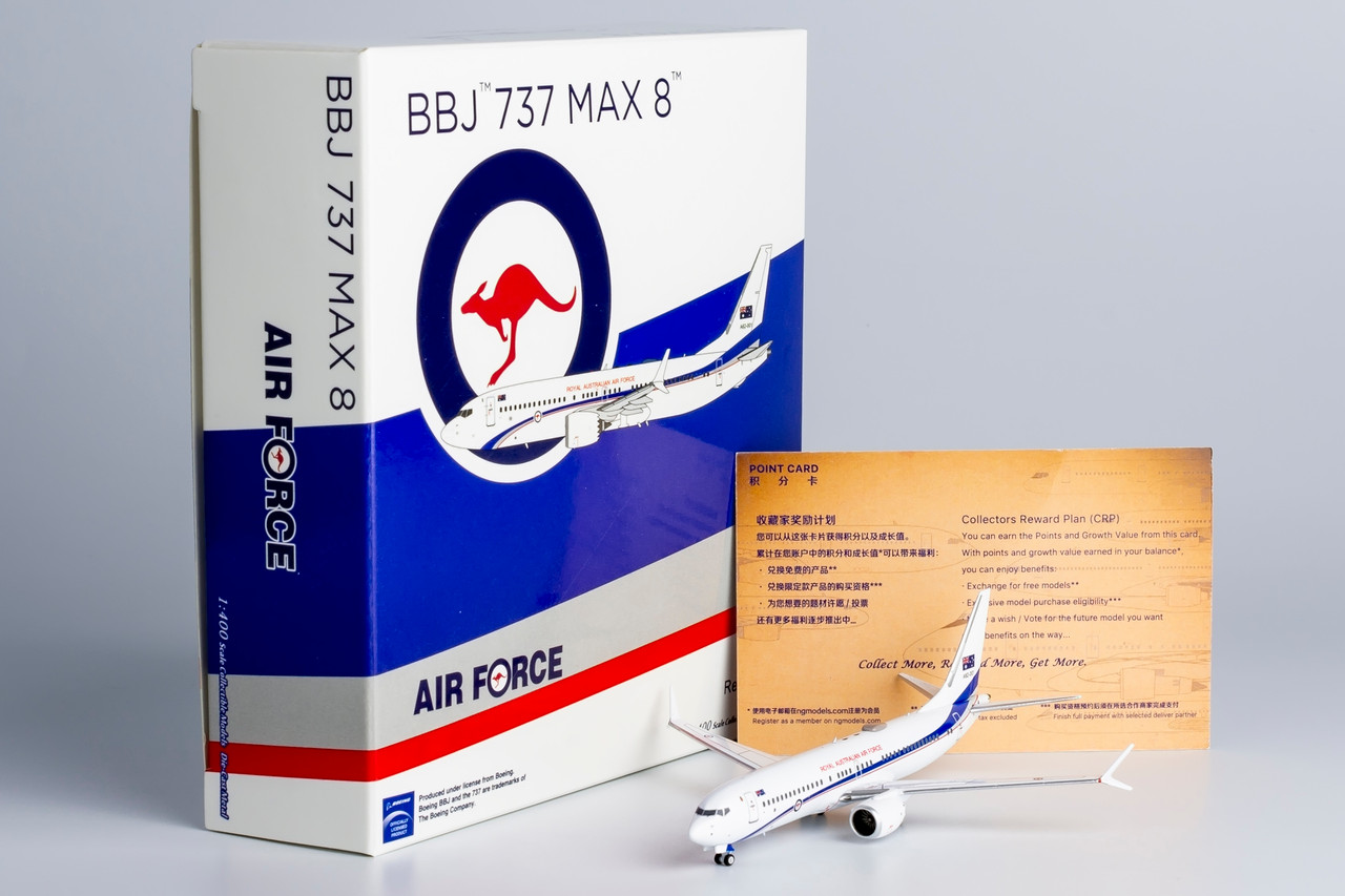 NG Model Royal Australian Air Force (RAAF) BBJ 737 MAX A62-001 88035 1:400