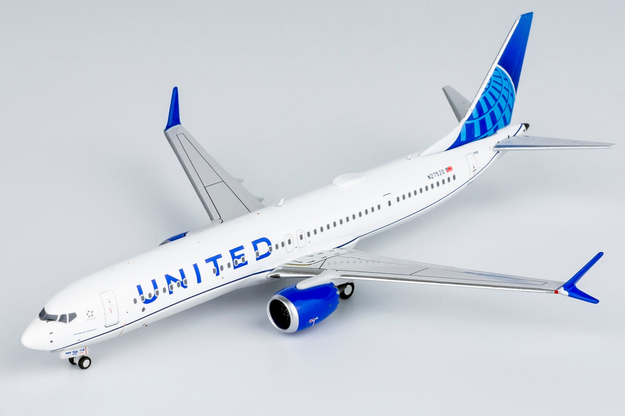 希少☆新品未開封　UNITED AIRLINES new Ray 20375 NG Model United Airlines 737 MAX 9 Blue Evolution livery N27520