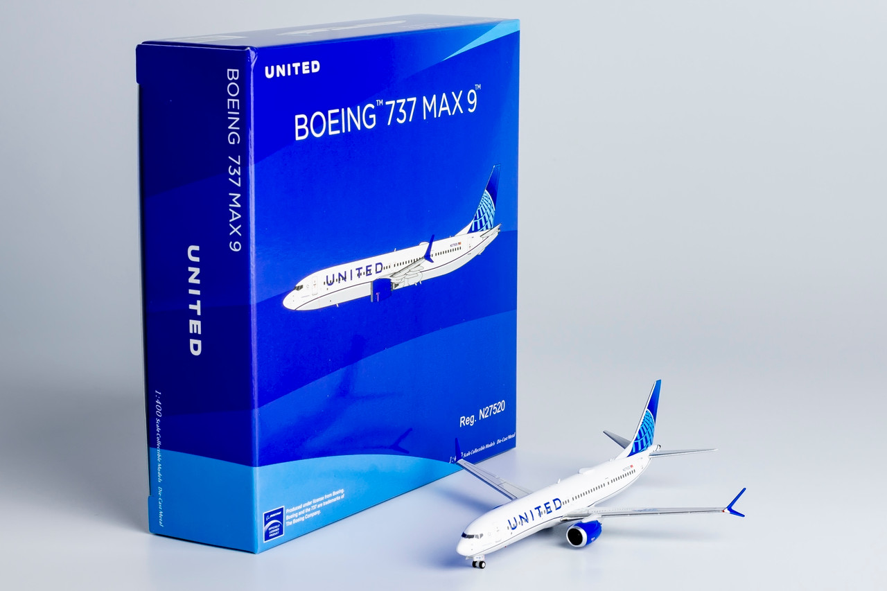 NG Model United Airlines 737 MAX 9 Blue Evolution livery N27520