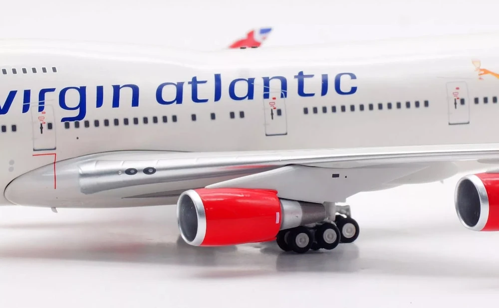 B-Models Virgin Atlantic Airways Boeing 747-4Q8 G-VFAB with stand