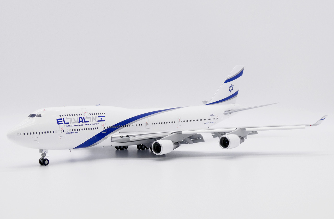 B747-400 エル・アル航空 Aviationtag シルバーとホワイト JC Wings X Aviationtag Set | EL AL Boeing 747-400 4X-ELA Edition 1
