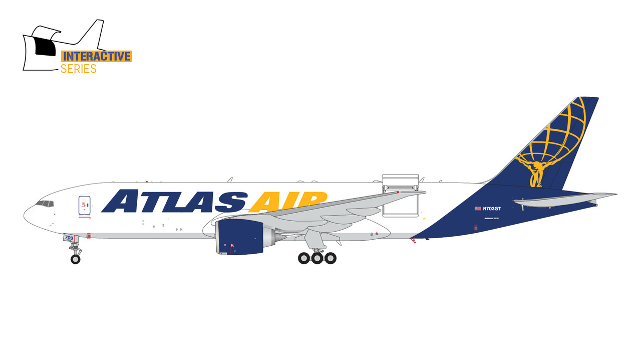 Gemini Jets Atlas Air B777-200LRF Interactive Series N703GT