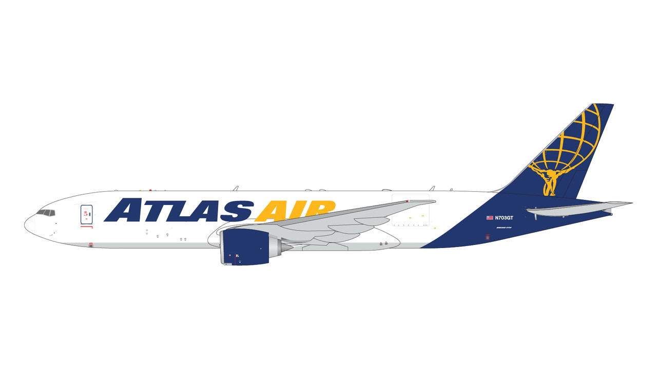 ATLAS AIR 777-200LRF アトラス航空 ボーイング 貨物機 Gemini Jets Atlas Air B777-200LRF N703GT GJGTI2294 Scale 1:400