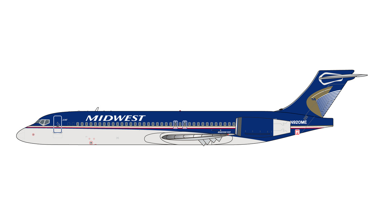 Gemini Jets Midwest Airlines Boeing 717 N920ME GJMEP1488 1:400