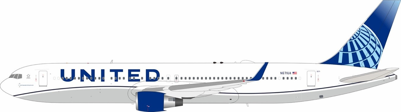 航空機・ヘリコプター Inflight 1:200 B767-300 N671UA Inflight 1/200 United Airlines Boeing 767-300 N671UA