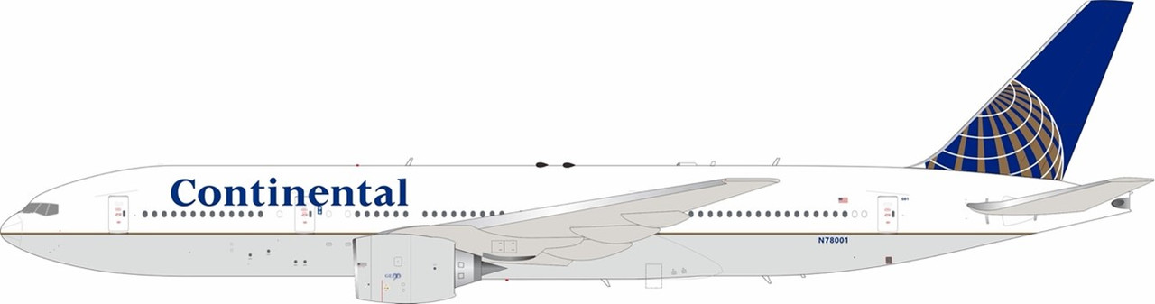 Inflight200 Continental Airlines Boeing 777-224/ER N78001 with