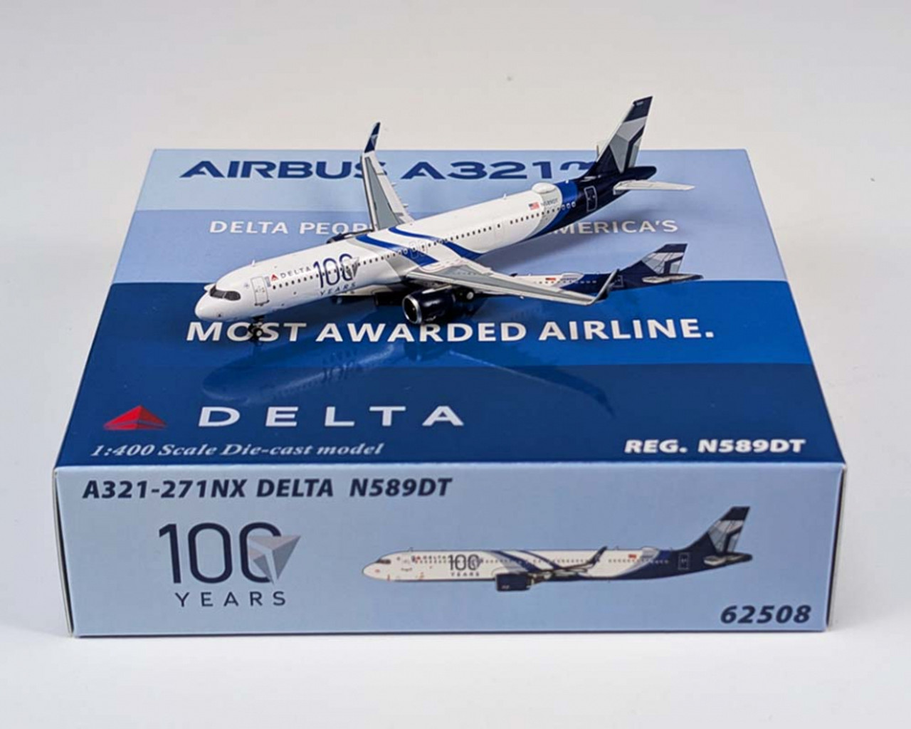 デルタ航空　delta 1/400 a321 NGモデル Delta Airbus A321 N339DN NG Model 13017 Scale 1:400