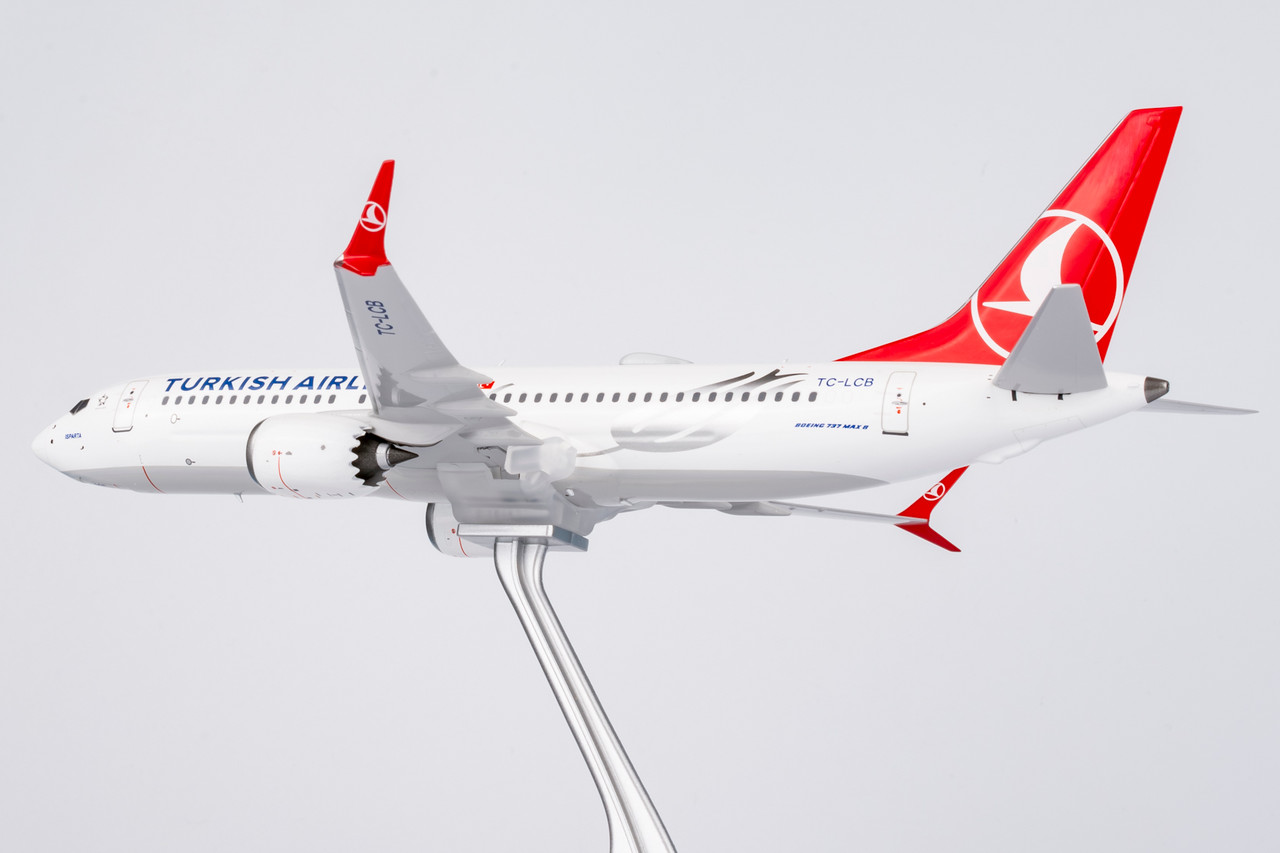 NG Model Turkish Airlines 737 MAX 8 TC-LCB with stand 92011 1:200