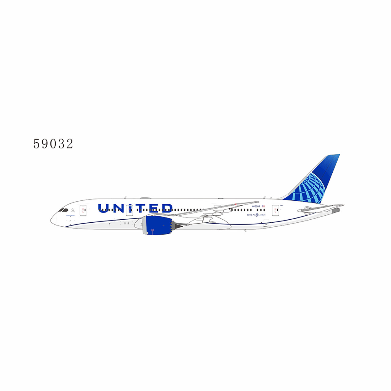 NG Model United Airlines 787-8 Dreamliner Blue Evolution c/s