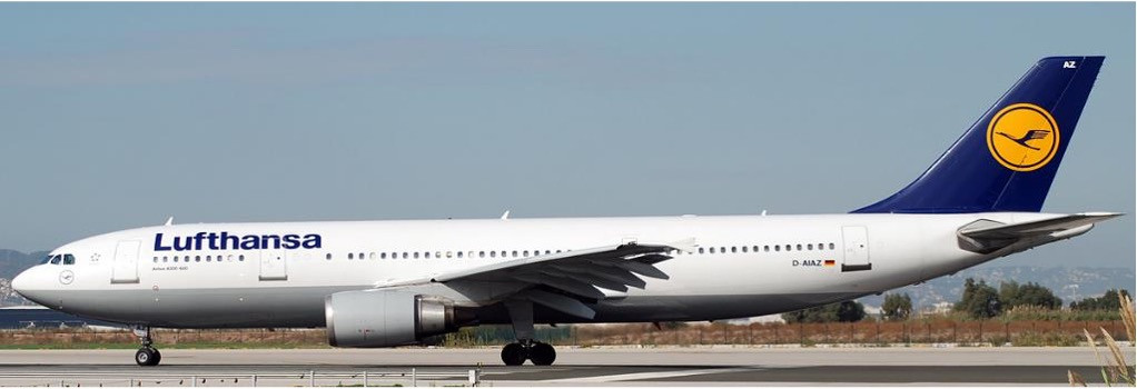 JC Wings Lufthansa Airbus A300-600R Reg: D-AIAZ With Antenna
