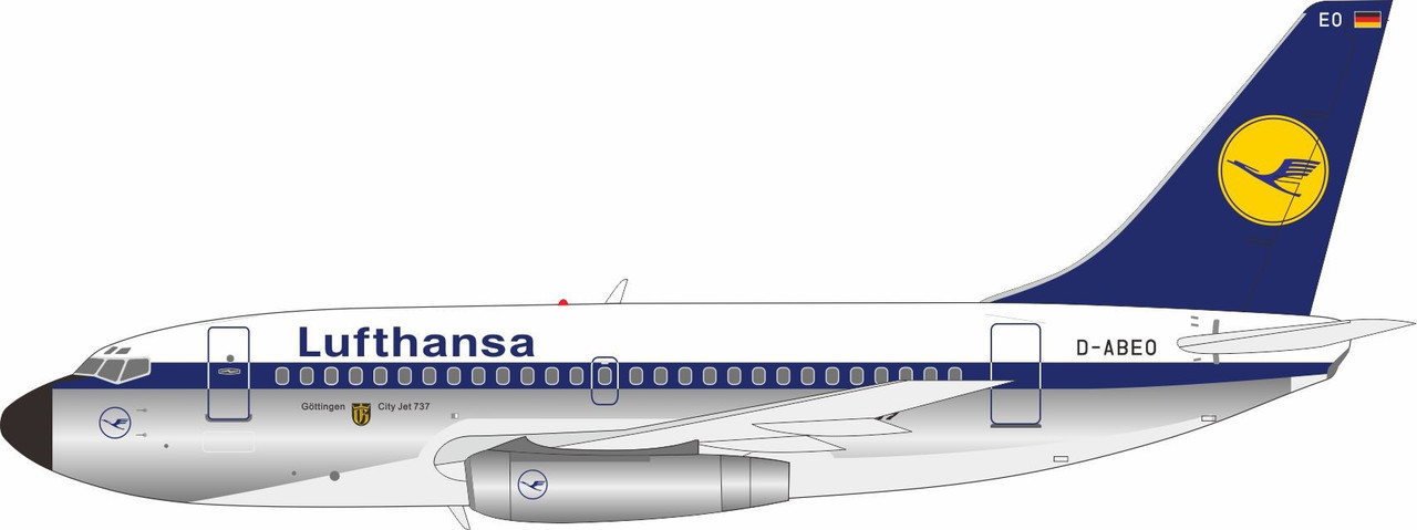 Lufthansa 737-130 D-ABEO Göttingen JF-737-1-001P Scale 1:200