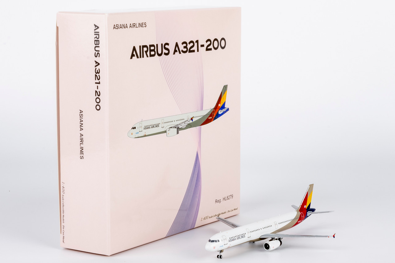 NG Model Asiana Airlines A321-200 HL8279 new titles 13125 1:400