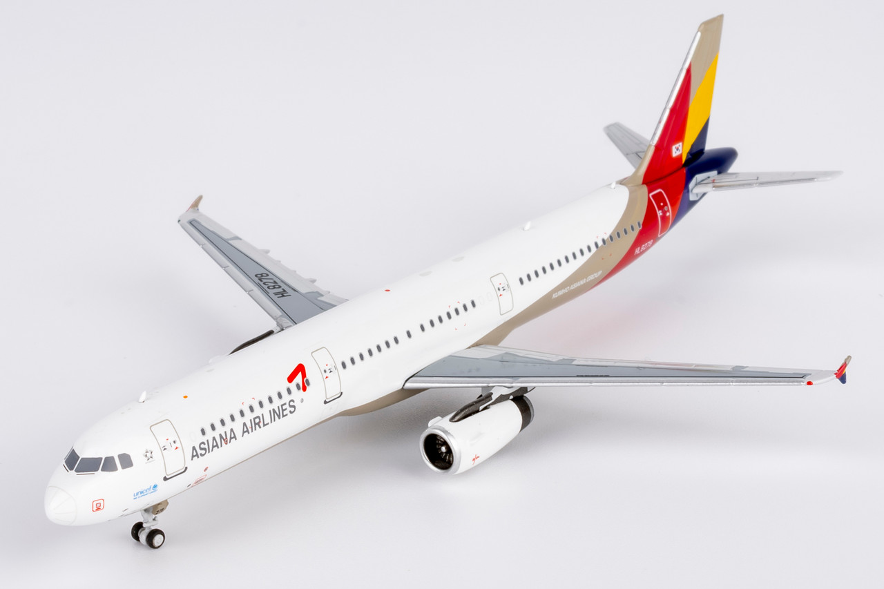Airbus A321 Asiana Airlines 1:200モデル NG Model Asiana Airlines A321-200 HL8278 13124 1:400